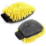 2 pi�ces gant lavage voiture, gant de lavage microfibre entretient voiture anti - rayure gants de nettoyage ...
