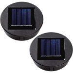 2 pi�ces haut de remplacement lumi�re solaire pour lantern panneau solaire couvercle de lumi�re avec ...