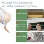2 pi�ces housse �lastique climatiseur, coque de protection climatiseur couvre, int�rieur couvercle du ...