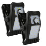 2 pi�ces lampe murale solaire ext�rieure avec d�tecteur de mouvement ? ip65 �tanche, 3 modes d?�clairage, ...