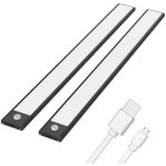 2 pice lampe de placard, 68 led clairage de placard avec dtecteur de mouvement 3 modes d'clairage, ...