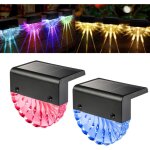 2 pi�ces de lumi�res de cl�ture solaires - 2 modes blanc chaud / changement de couleur, led �tanches ...