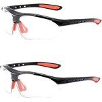 2 pi�ces lunettes de s�curit�, lunettes de s�curit� transparentes, lunettes de protection l�g�res, surlunettes ...