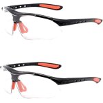 2 pices lunettes de scurit, lunettes de scurit transparentes, lunettes de protection lgres, surlunettes ...