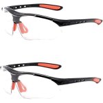2 pi�ces lunettes de s�curit�, lunettes de s�curit� transparentes, lunettes de protection l�g�res, surlunettes ...
