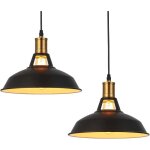 2 pi�ces m�tal retro suspensions luminaires industriel edison simplicit� lustre vintage plafonnier suspension ...