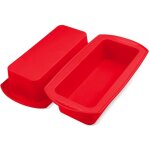2 pi�ces moule � cake en silicone rectangulaire antiadh�sif pour pain, g�teaux et toasts