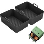 2 pi�ces moule en silicone pour friteuse � air 21, 5 cm x 14, 5 cm x 7 cm, compatible avec ninja foodi ...