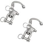 2 pices mousqueton pivotant  emerillon manille inox manille pivotante en acier inoxydable mousqueton ...