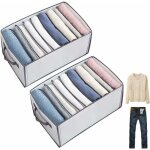2 pi�ces organisateur de placard tiroir v�tements syst�me d'organisation de bo�te de rangement pliable ...