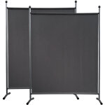Quick - star - 2 stck paravent 150 x 190 cm stoff raumteiler gro stellwand trennwand balkon sichtschutz ...
