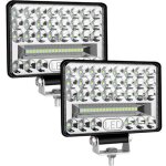 2 pi�ces phare de travail feux de travail 144w projecteur led ip67 phare longue port�e pour tracteur ...