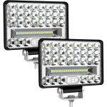 2 pi�ces phare de travail feux de travail 144w projecteur led ip67 phare longue port�e pour tracteur ...