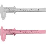 2 pi�ces pied � coulisse en plastique � double �chelle, outils de mesure, r�gle d'�tudiant, mini r�gle ...