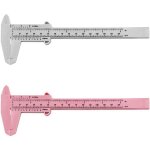 2 pi�ces pied � coulisse en plastique � double �chelle, outils de mesure, r�gle d'�tudiant, mini r�gle ...