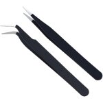 Jamais utilis]2 pices pincettes de prcision, rparation lectronique, bijouterie, laboratoire, des ...