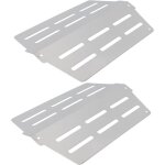 2 pi�ces plaques chauffantes inox pour barbecue gaz lot
