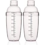 2 - piece plastic cocktail shaker set, drink mixer, handheld cocktail shaker cup with flakes, bar tool, ...