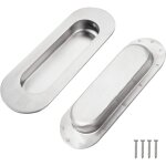2 pi�ces poign�es de porte coulissante encastr�e poign�e encastrable inox avec 4 vis pour pour armoire ...