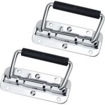 2 pi�ces porte en m�tal extracteur poign�e, poign�e pliante � ressort, poign�e de coffre en m�tal, caisse ...