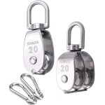 2 pi�ces poulie � c�ble , poulie en acier inoxydable 304, r�a, capacit� de charge 75 kg pour corde de ...