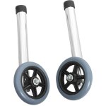 2 pi�ces roues de remplacement r�glables aluminium pour d�ambulateur petites roulettes robustes kit pour ...