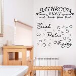 2 pi�ces salle de bain stickers muraux autocollant vinyle citation disant mur art d�cor pour la maison ...