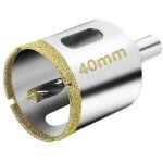 2 pices scie cloche diamante 40 mm avec foret guidage de centrage, scie cloche carrelage avec revtement ...