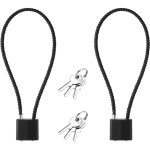 2 pi�ces serrures � c�ble en acier, serrure � c�ble serrures longues avec cl�s serrure � c�ble ext�rieur, ...