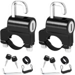 2 pi�ces serrure de casque de moto noir, antivol guidon verrouillage de casque, antivol de casque universel ...