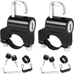 2 pi�ces serrure de casque de moto noir, antivol guidon verrouillage de casque, antivol de casque universel ...
