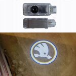2 pièces pour skoda fabia octavia roomster superb hd led logo porte feux de bienvenue 2 pièces pour skoda fabia octavia roomster superb hd led logo porte feux de bienvenue