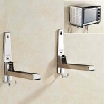 2 pi�ces supports micro ondes en 304 acier inoxydable, support pour four � micro - ondes , etagere micro ...
