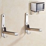 2 pi�ces supports micro ondes en 304 acier inoxydable, support pour four � micro - ondes ?etagere micro ...