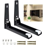 2 pi�ces support micro onde, supports micro ondes en acier inoxydable, support mural �tag�re micro ondes, ...