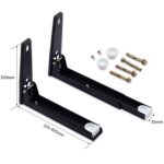 2 pi�ces support micro onde en acier inoxydable, support mural micro onde pliable, etagere murale pour ...