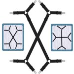 2 pi�ces tendeur drap housse, 70 - 277cm attache drap housse avec pinces m�talliques, tendeurs de drap ...