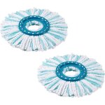 2 pi�ces t�tes de rechange compatible avec leifheit clean twist disc mop, balai serpill�re franges de ...