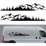 2 pi�ces de voiture autocollant montagne for�t vinyle voiture autocollant camion fen�tre pare - chocs ...