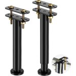 2 pieds de lit r�glables en hauteur 25 - 42 cm, supports pour traverse m�diane de lit, pieds de soutien ...