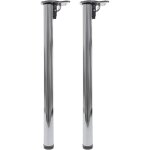 [jamais utilis�] lot de 2 pieds de table hhg - 040, pour bureau, pied de table � manger, structure de ...