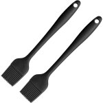 2 pinceaux cuisine silicone 21 cm ? noir ? p�tisserie / barbecue / cuisson ? alimentaire