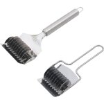 2 pizza acier inoxydable couteau de nouilles, manuelle machine � p�tes pasta maker, rouleau � losanges ...