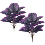 2 plantes faux � feuilles d�coration polyvalente int�rieur / ext�rieur, parfait pour d�coration mariage, ...