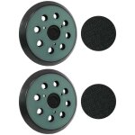 2 plateaux pon�age makita 125mm - 8 trous - compatible bo5010 / 5030 / 5041, dewalt dw420 / 421 - qualit� ...