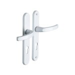 Alpertec 2 poignees de porte baltic / beverly trou de cylindre alpertec, aluminium entraxe 195 mm