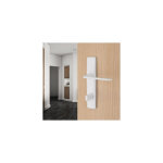 Ouvre&deco ? poign�e de porte d'entr�e � cylindre ? 2 poign�es tom avec verrou condamnation ? zamak blanc ...