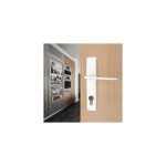 Ouvre&d�co - 2 poign�es de porte tom cylindre, zamak blanc entraxe 165 mm