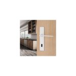 Ouvre&d�co - 2 poign�es de porte tom entr�e de cl�, zamak blanc entraxe 165 mm