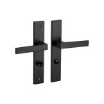 Alpertec - 2 poignees de porte nathan condamnation acier entraxe 195 mm